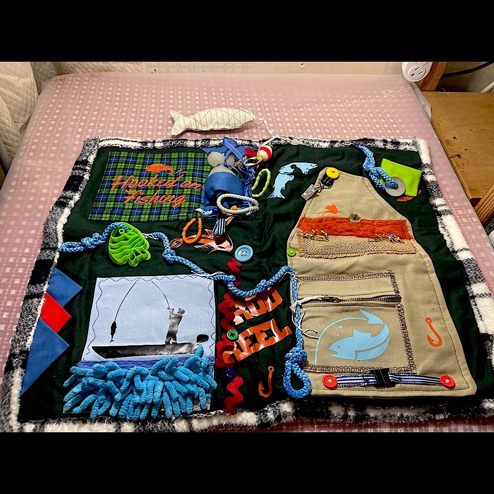 Fidget/Fishing theme quilt/mat